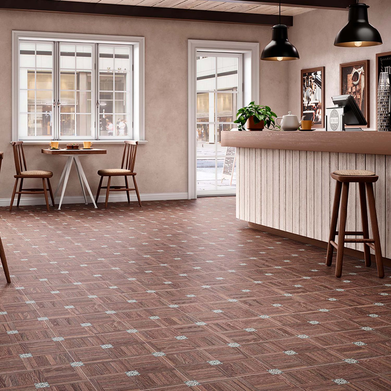 Piso Deco wood roble Vitromex 37X37 cm