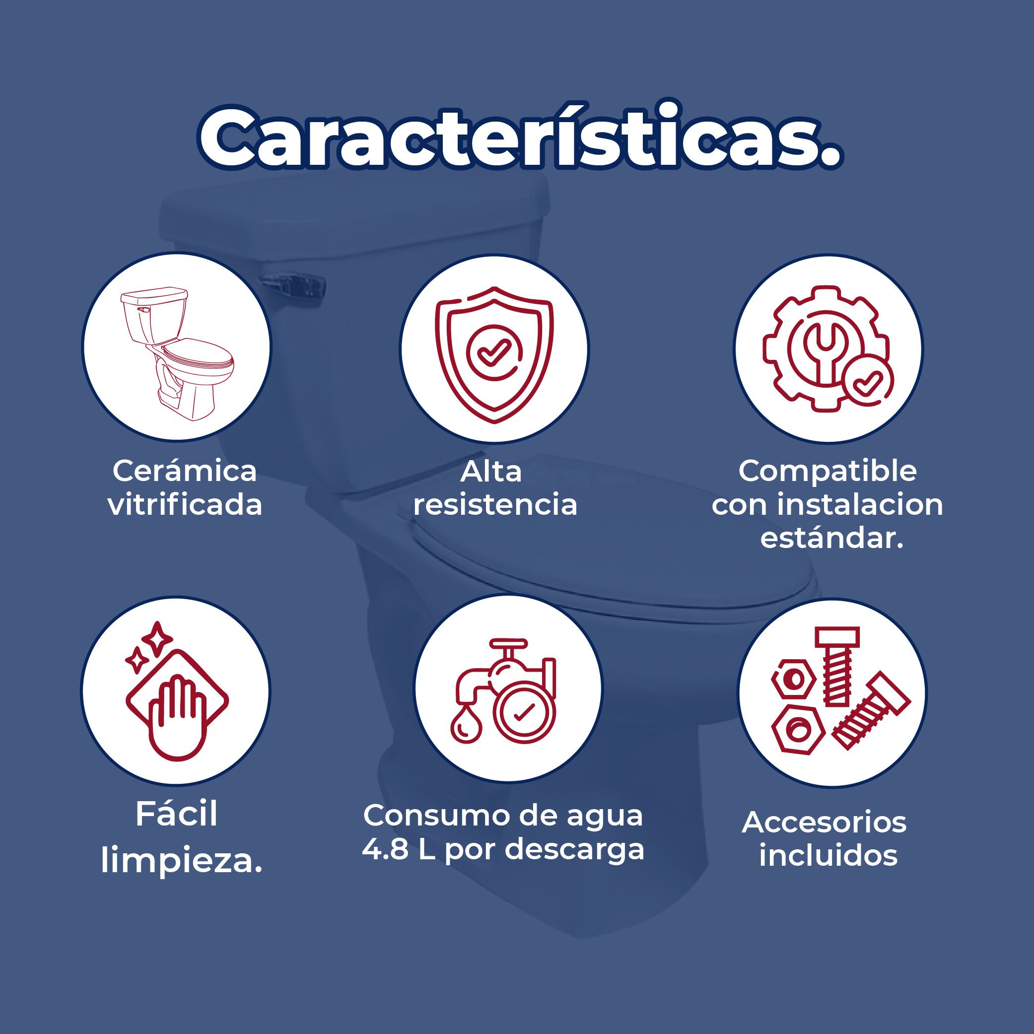 Paquete WC Cato pack color blanco