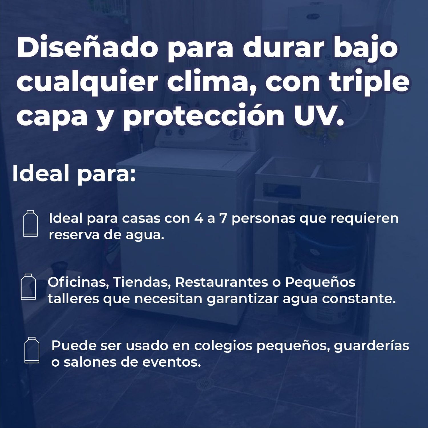 Tinaco Multicapa Beige Resistec Rotoplas 1100 L