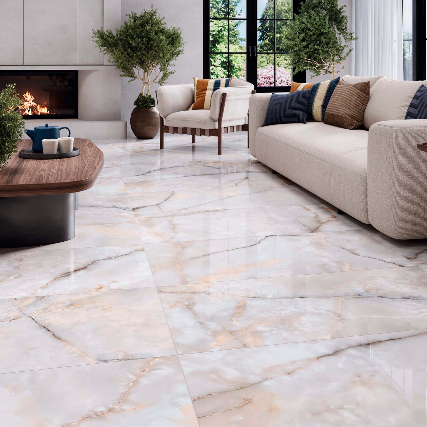 Piso Quarzo Di Siena Cesantoni 60x120 cm