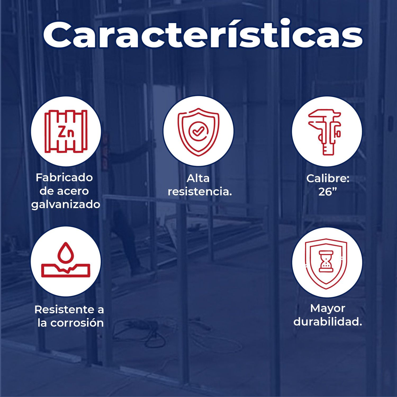 Poste Metalico Calibre 26 4.10X3.05 M