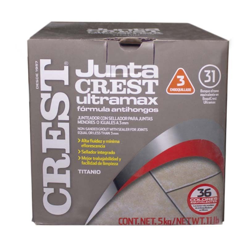 Boquilla sin arena 5 kg Crest color titanio