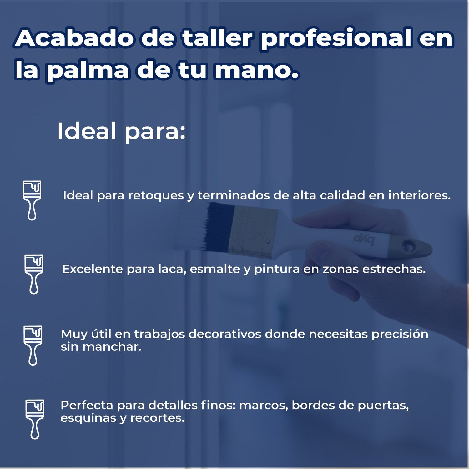 Brocha Premium de Cerda Natural y Poliéster BYP 1 1/2" Pulgada