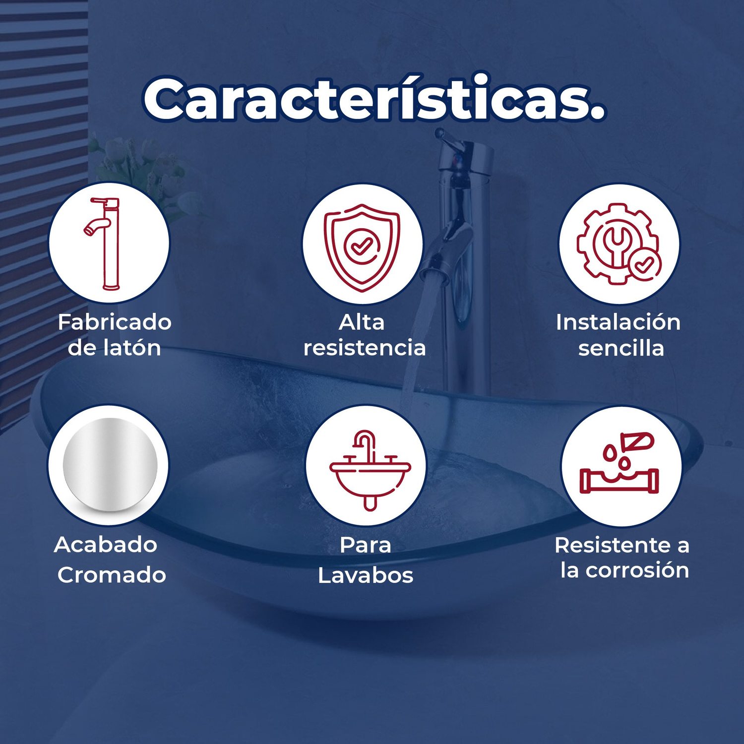 Llave Mezcladora Monomando Alta Para Lavabo Sin Cubierta Rugo