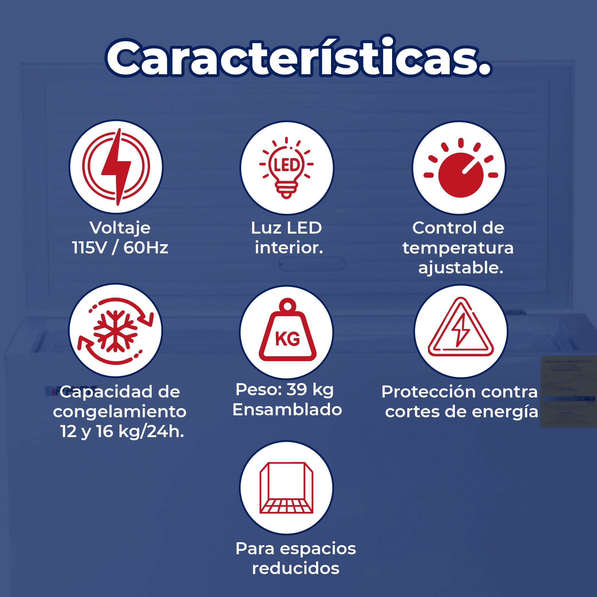 CONGELADOR HORIZONTAL 9 PIES