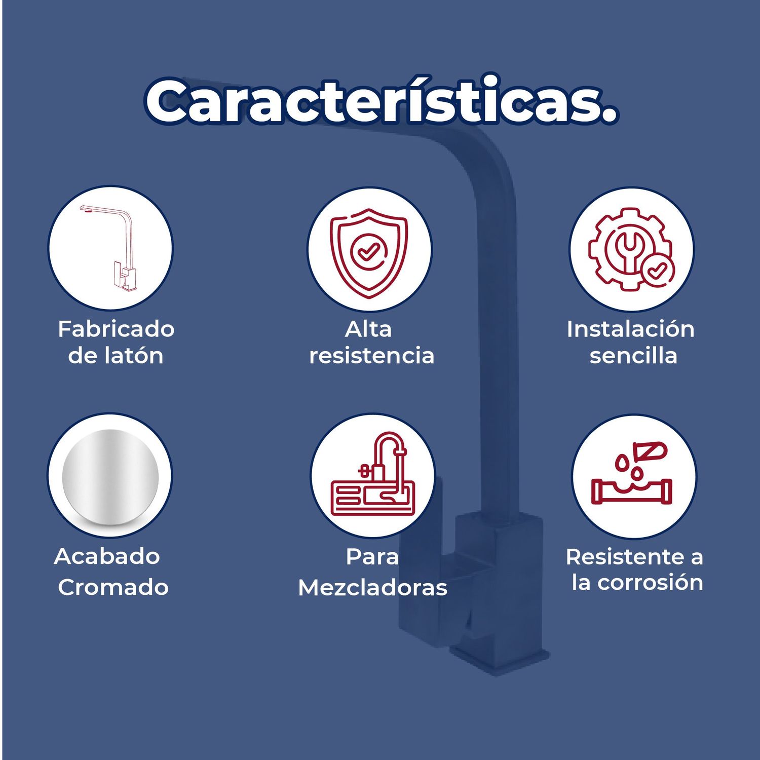 Llave Mezcladora Monomando Para Fregadero Rugo 014FM