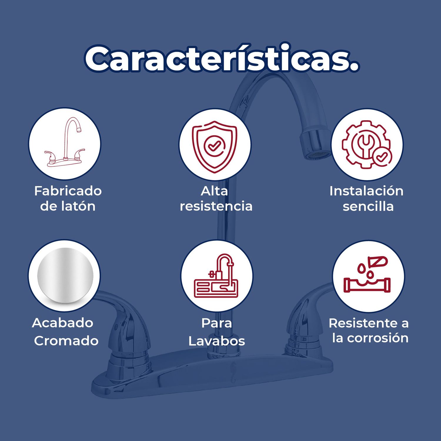 Llave Mezcladora Para Fregadero 8" Rugo Manerales Géminis 8IGN