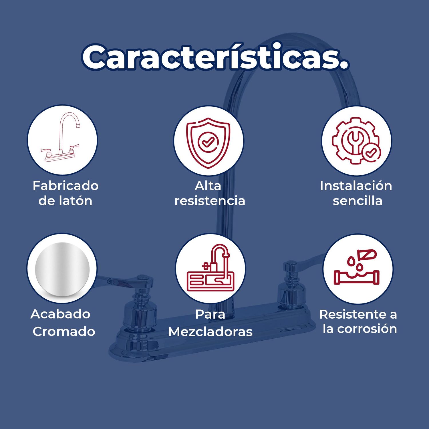 Llave Mezcladora Para Fregadero al Piso Rugo Maneral Palanca