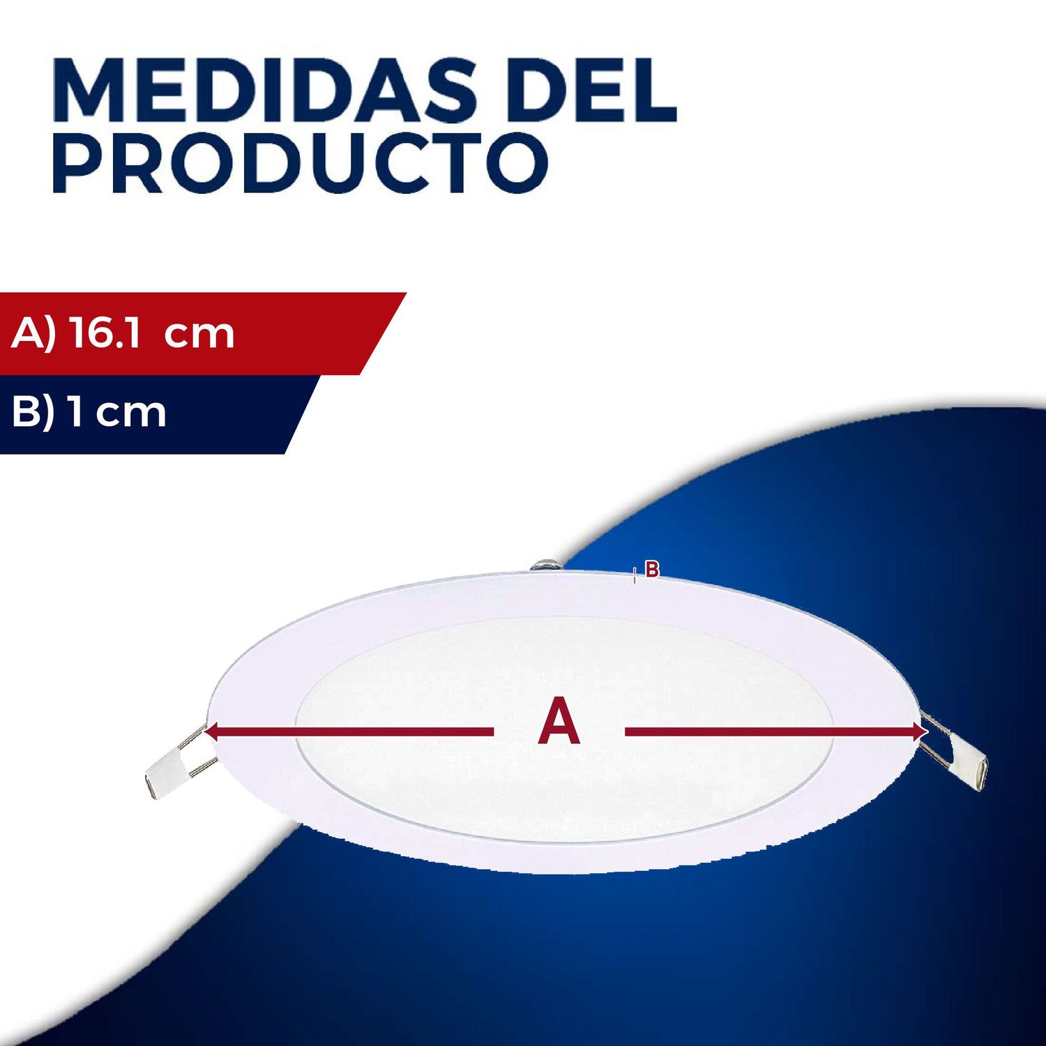 Luminario flat eco 6 pulgadas led 12 watts luz blanca