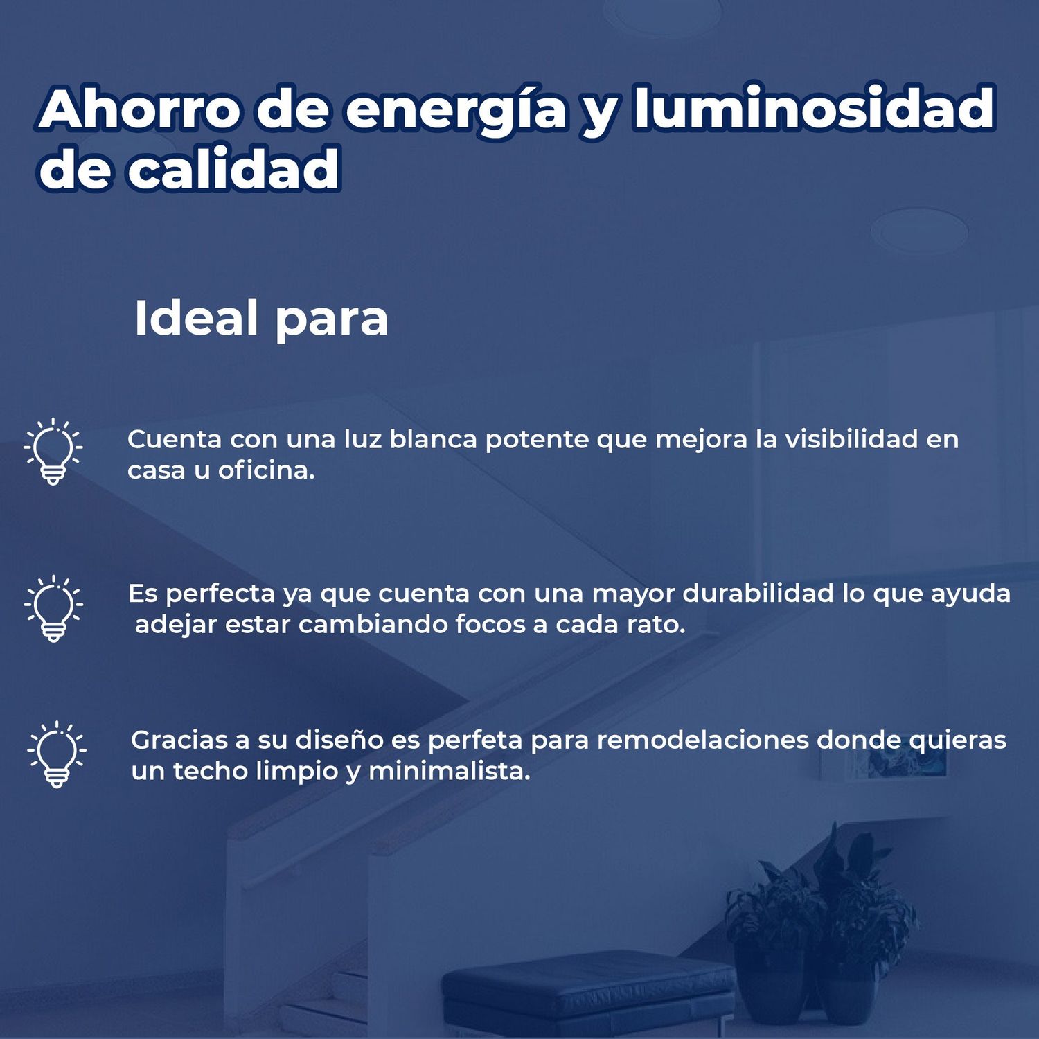 Luminario flat eco 8 pulgadas led 18 watts luz blanca