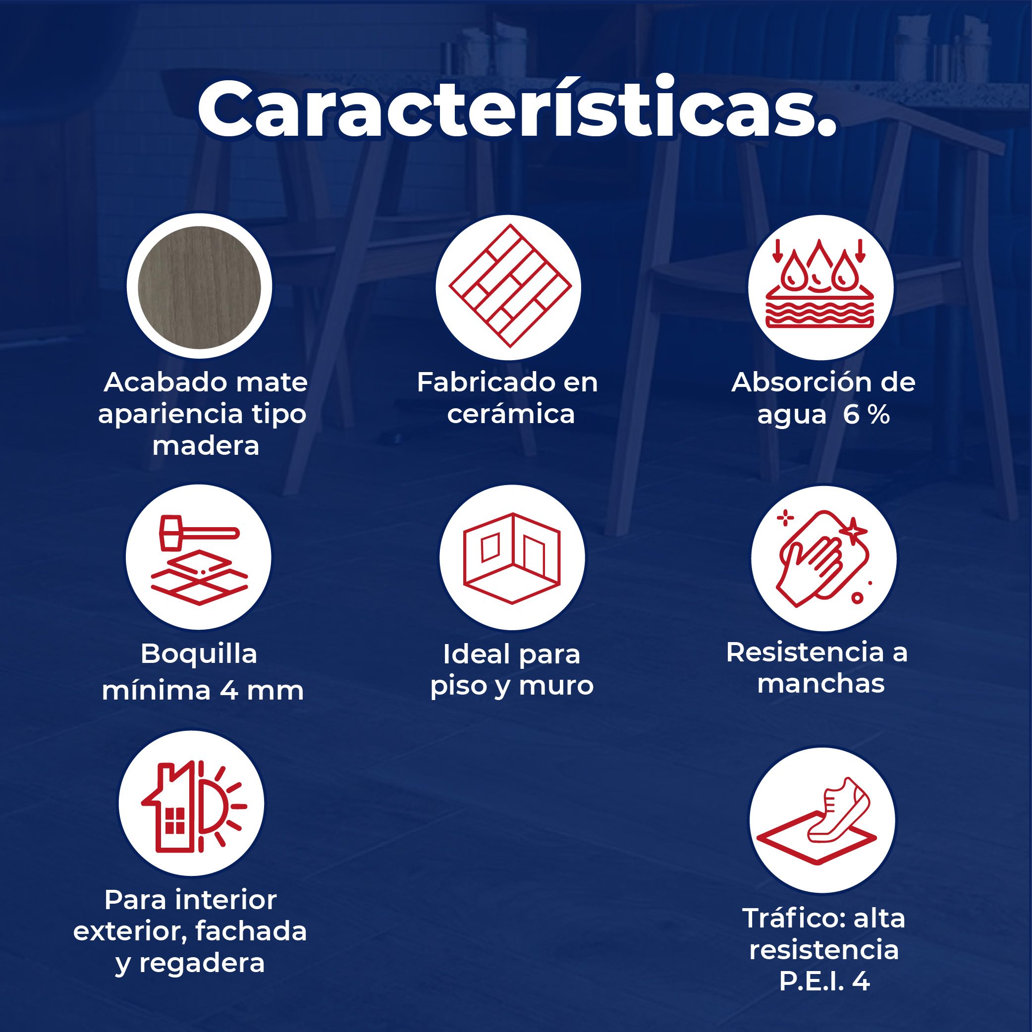 Piso Gray Emblem Daltile 18X60 1.64M2 STD EM03