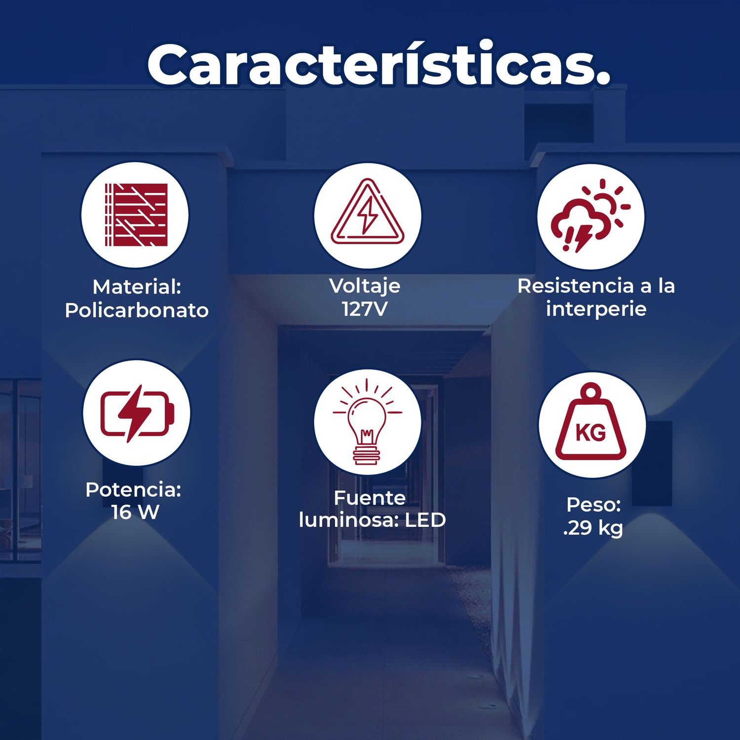 Luminario sobreponer muro 2 X GU10 IP44 negro