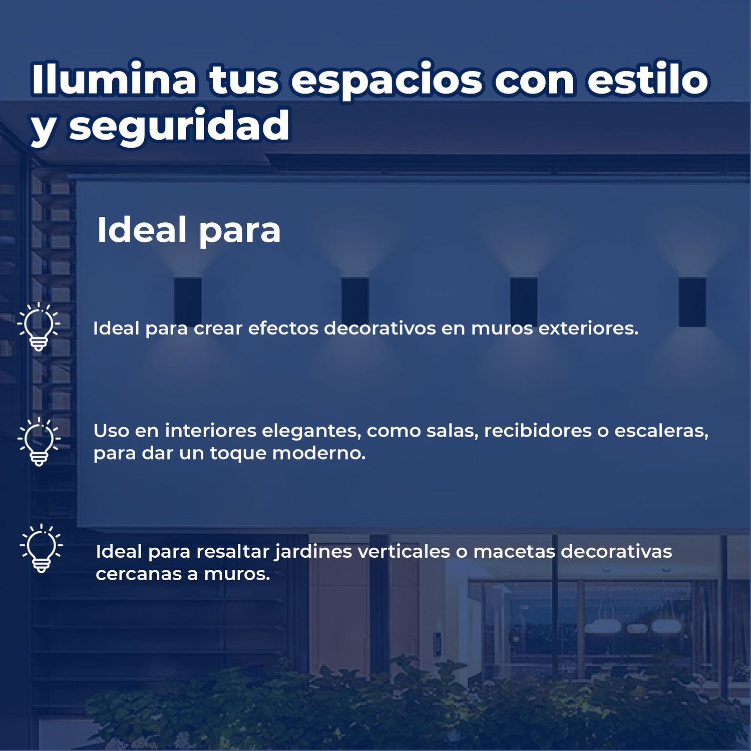 Luminario sobreponer muro 2 X GU10 IP44 negro