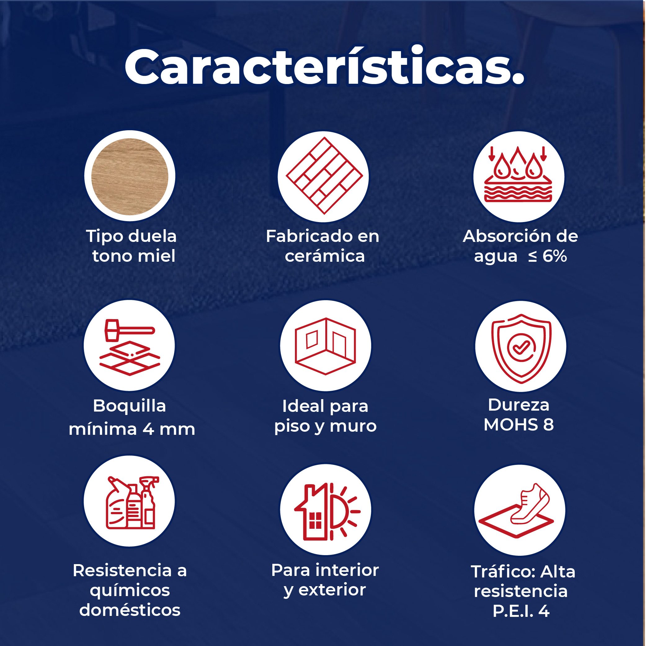 Piso Miel Sunwood Daltile 18X60 1.64M2 STD ZDM2