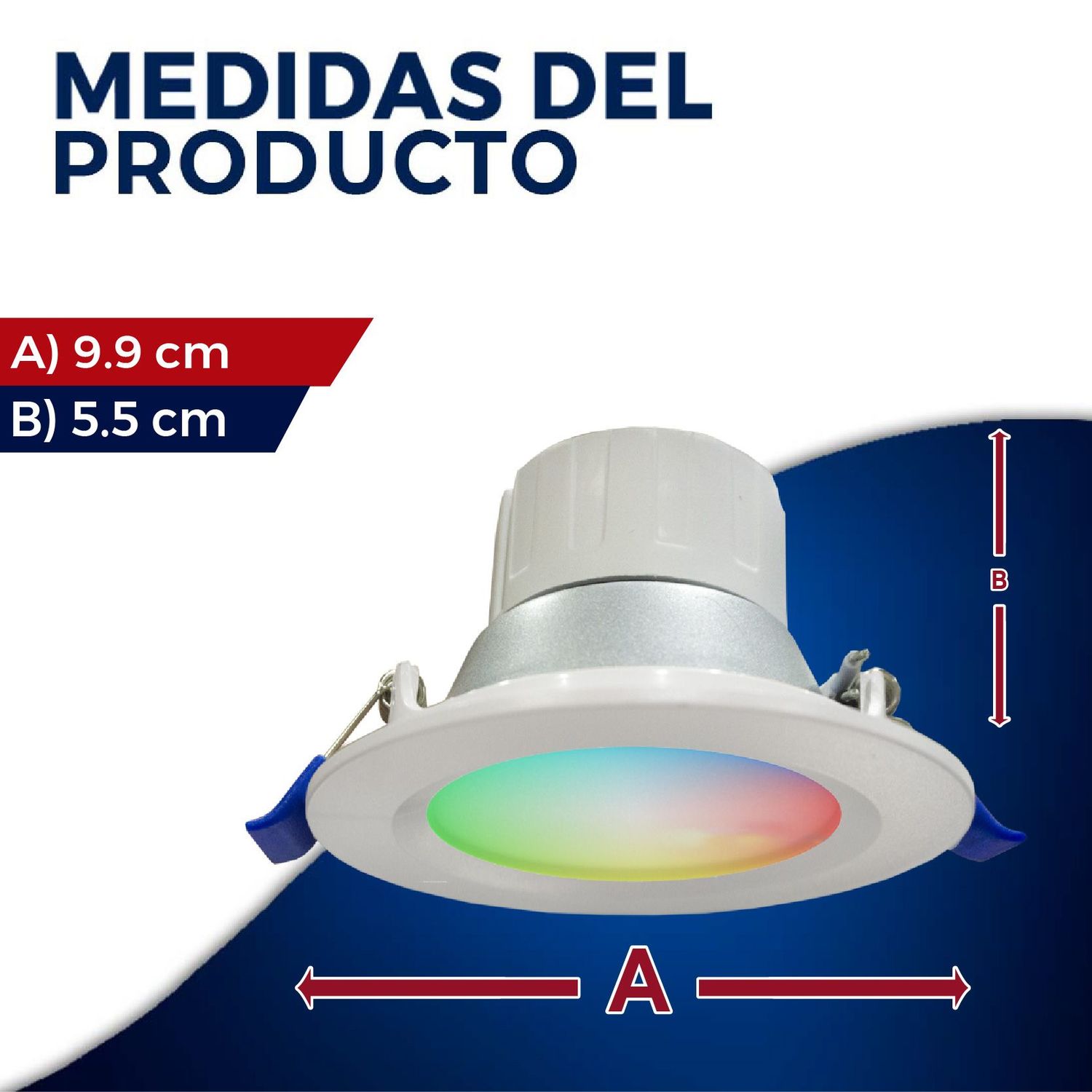 Luminario led empotrado smart 3 pulgadas 3 W con wifi