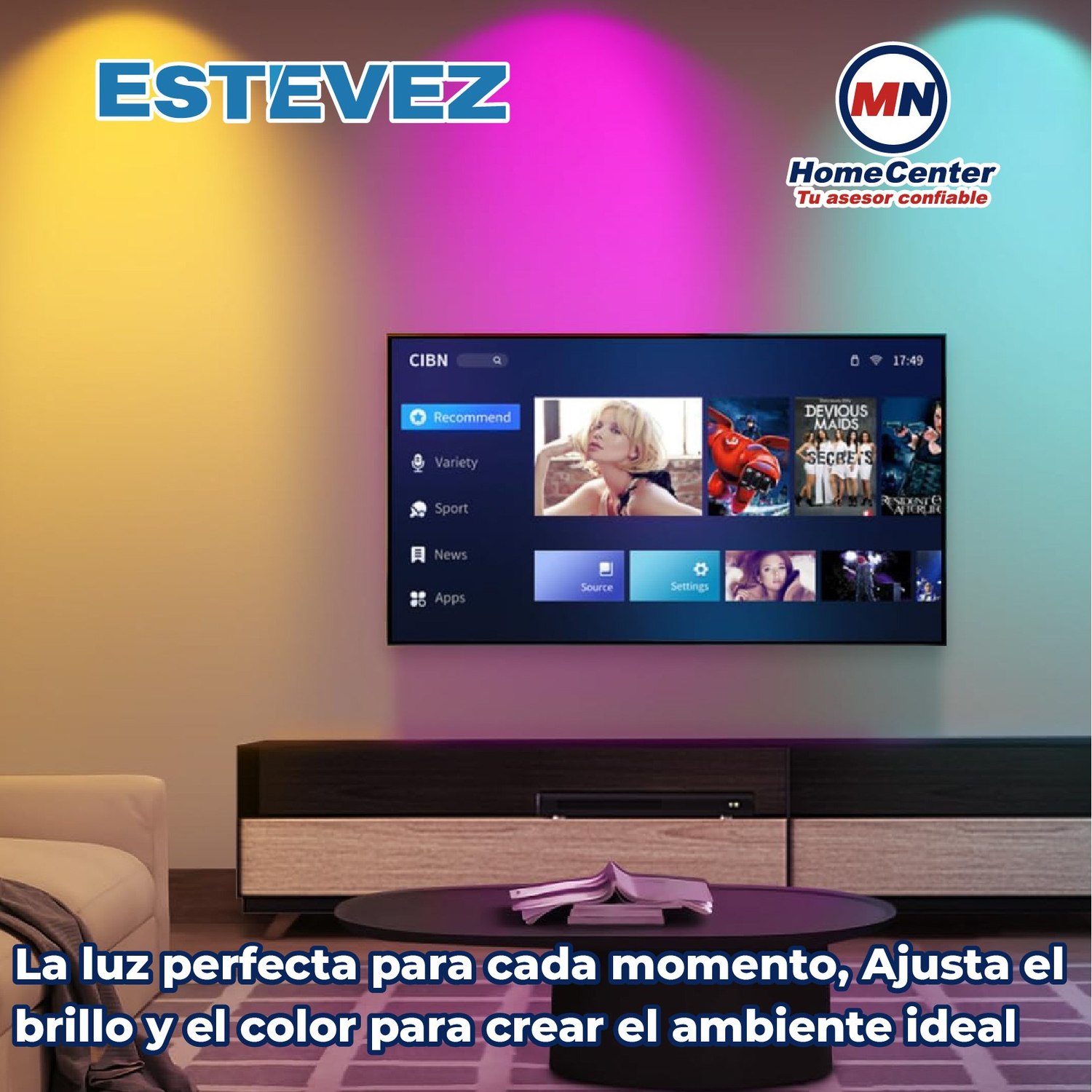 Luminario led empotrado smart 5 pulgadas 12 W con wifi