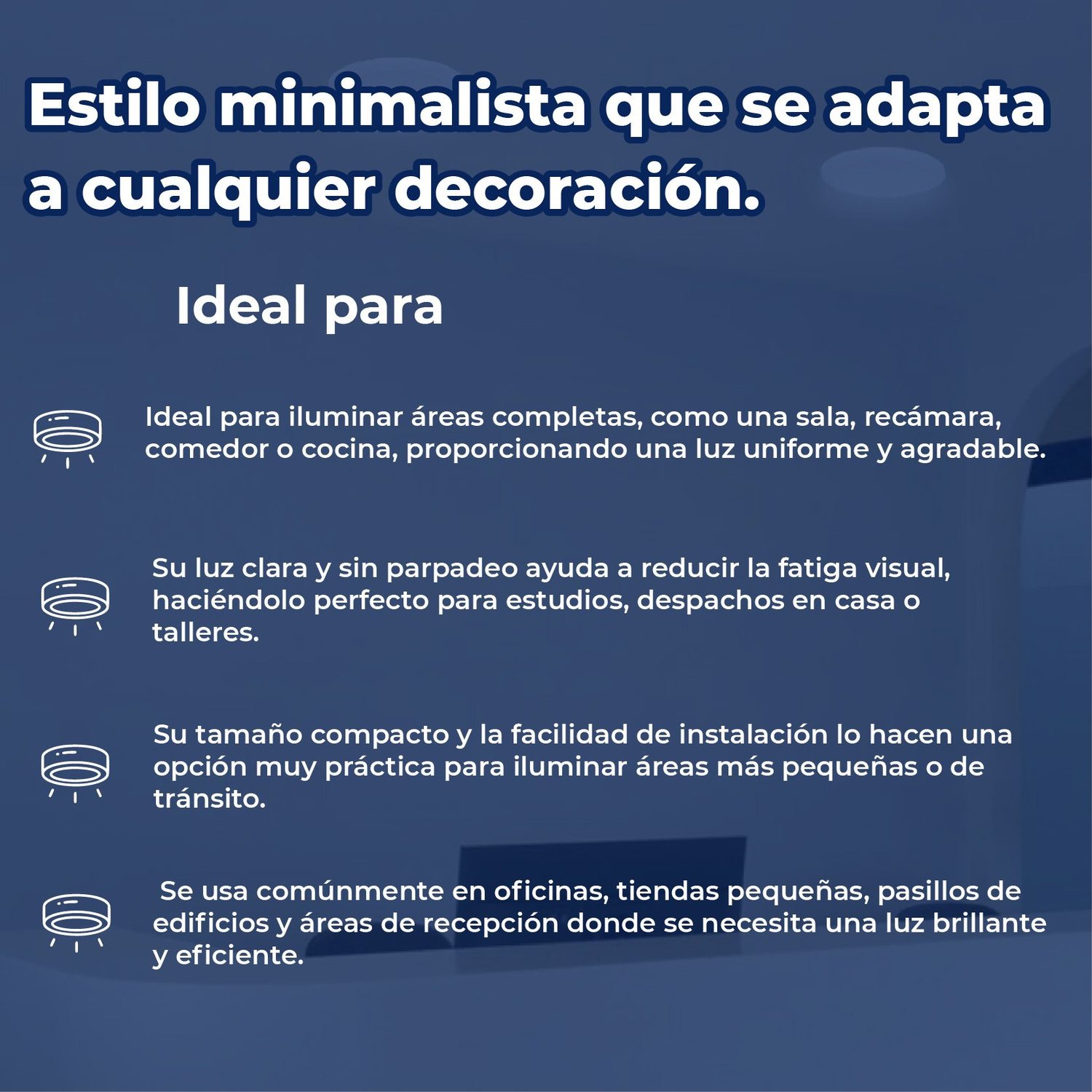 Luminario led sobreponer techo 6 pulgadas 12 W drum