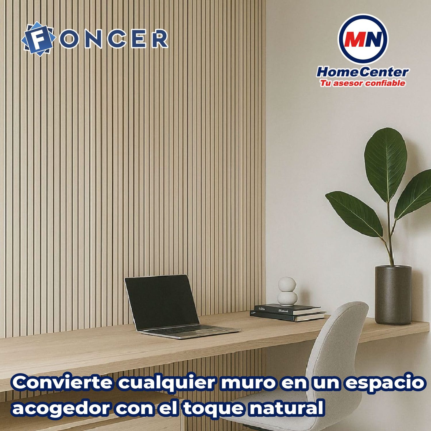 Panel Lambrin para pared WPC interior fresno 16.5X290X2.2 CM