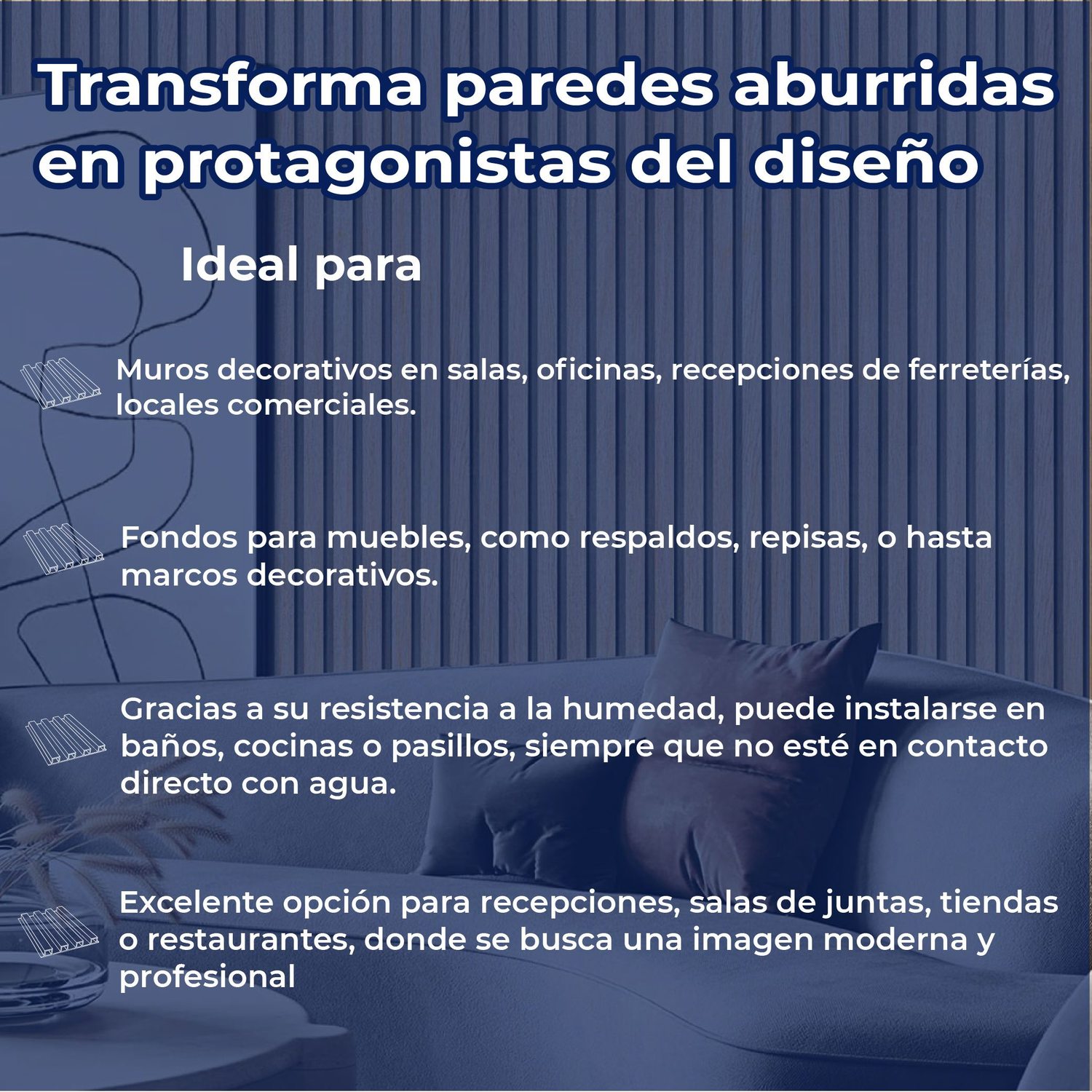 Panel Lambrin para pared WPC interior fresno 16.5X290X2.2 CM