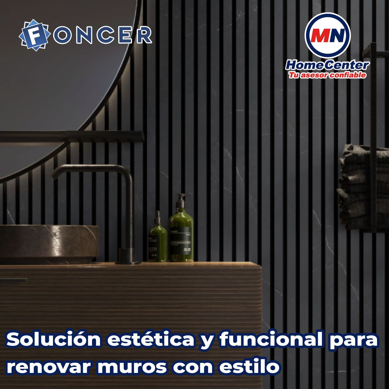 Panel Lambrin para pared WPC interior negro 16.5X290X2.2CM