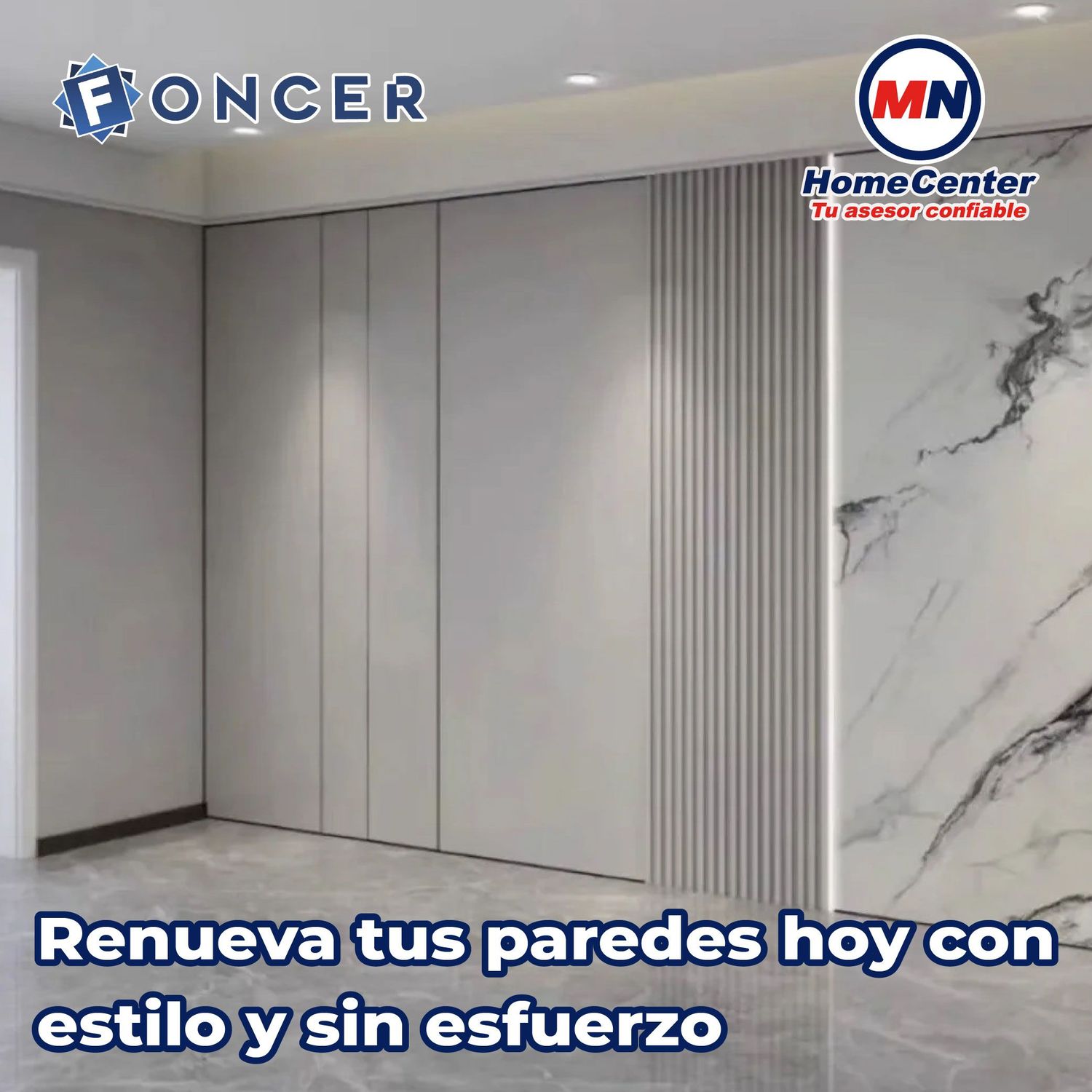 Panel Lambrin para Pared WPC Interior Gris 16.5X290X2.2 CM