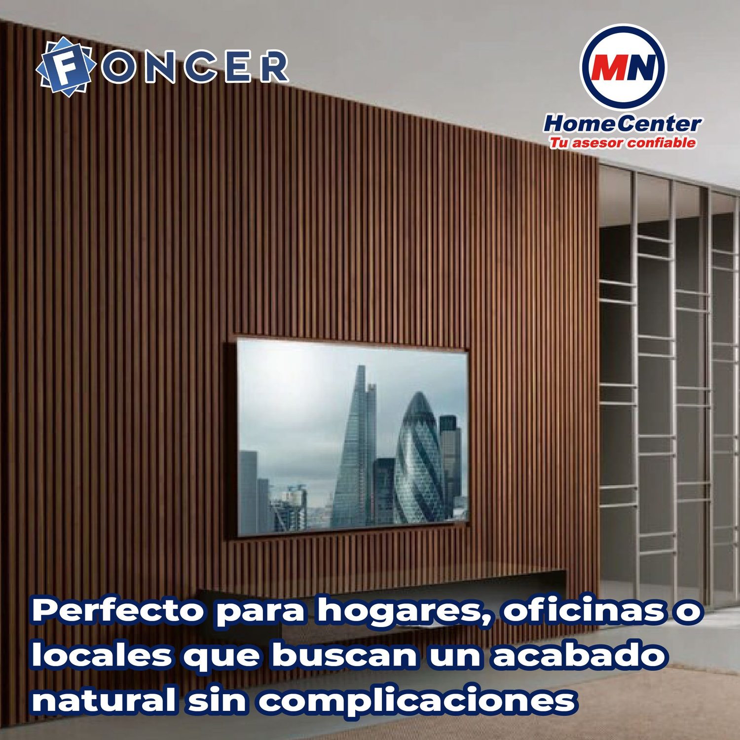 Panel Lambrin de pared WPC interior nogal 16.5X290X2.2 CM
