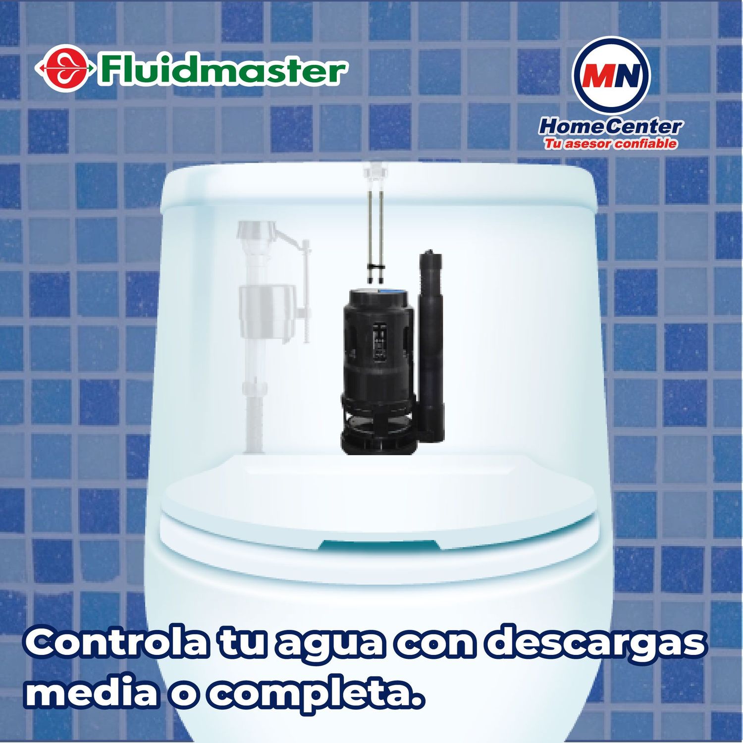 Válvula de Descarga Dual 3" Pulgadas Para Sanitario Una Pieza