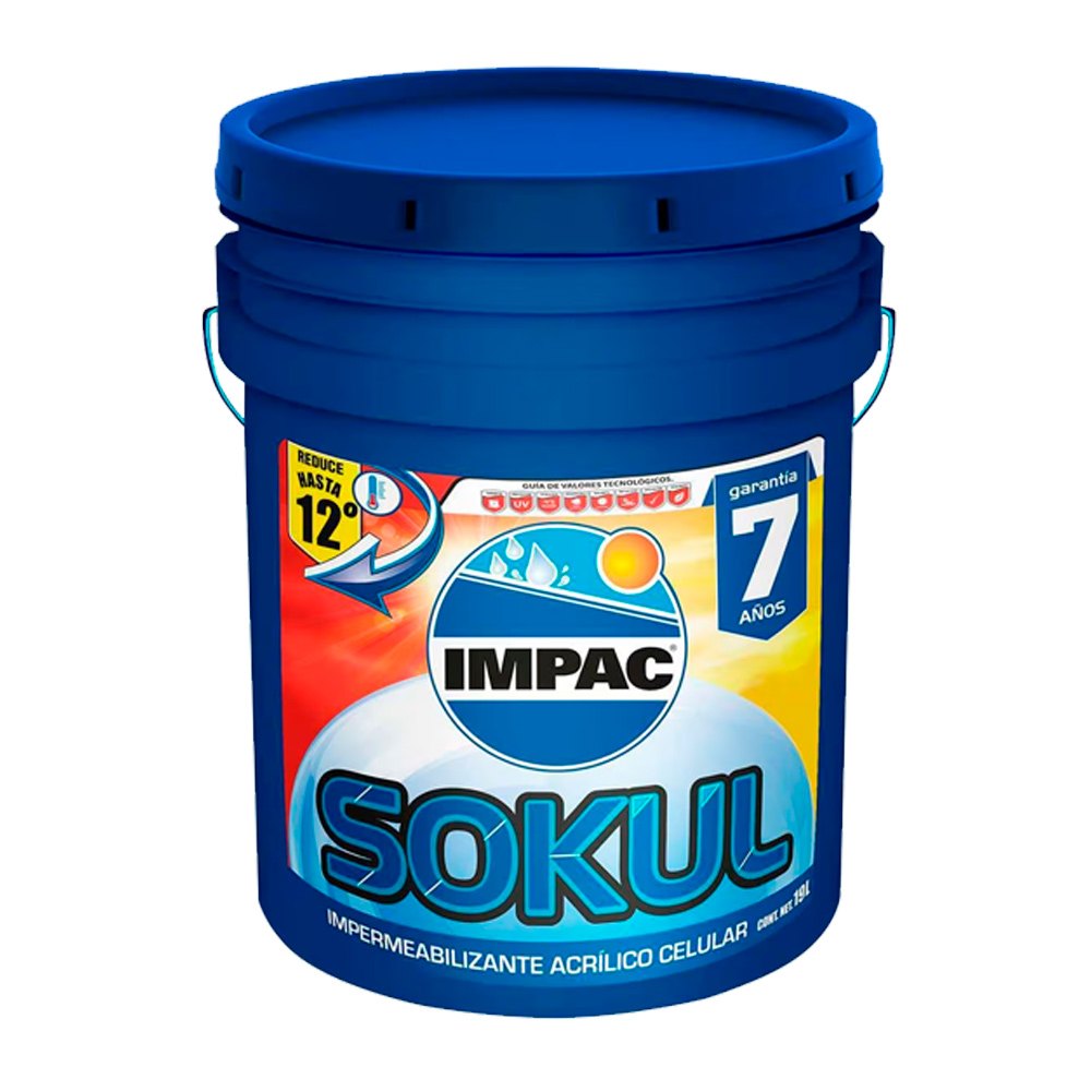 Impermeabilizante celular impac sokul 7 blanco 19 L