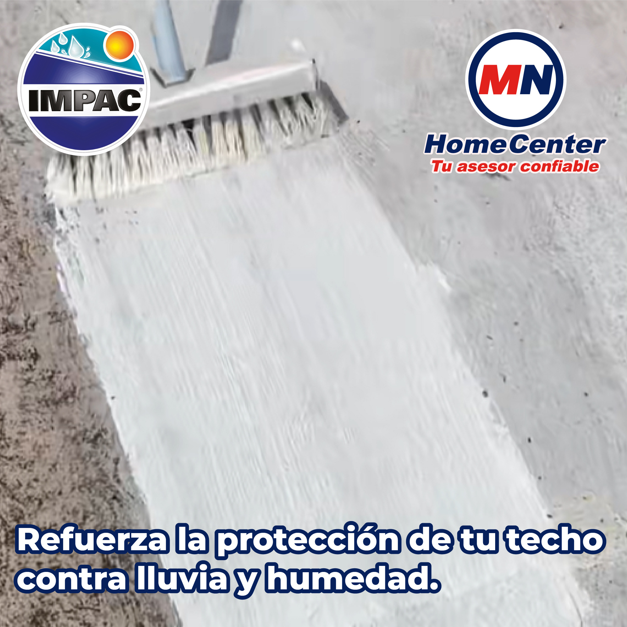 Impermeabilizante Acrílico Fibratado Blanco Impac 7000 3.8 L