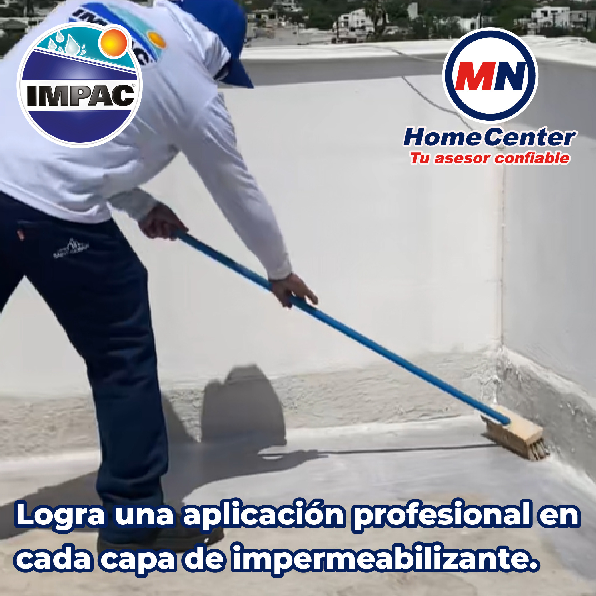 Cepillo de ixtle Impac Para Aplicación de Impermeabilizantes