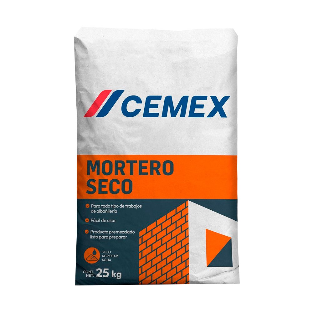 Mortero Seco Premezclado 25 Kg Cemex
