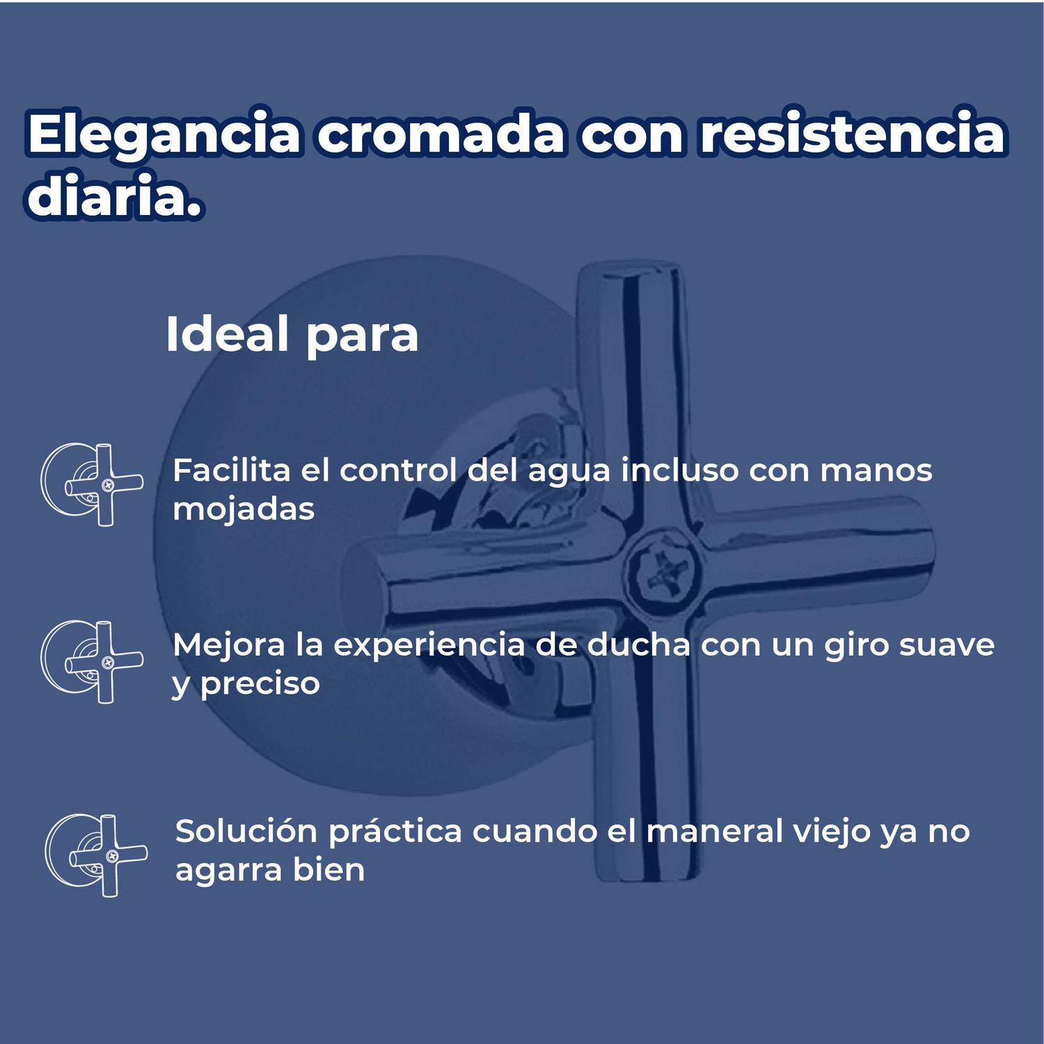 Llave Maneral Para Regadera Antares Grande Helvex C-44