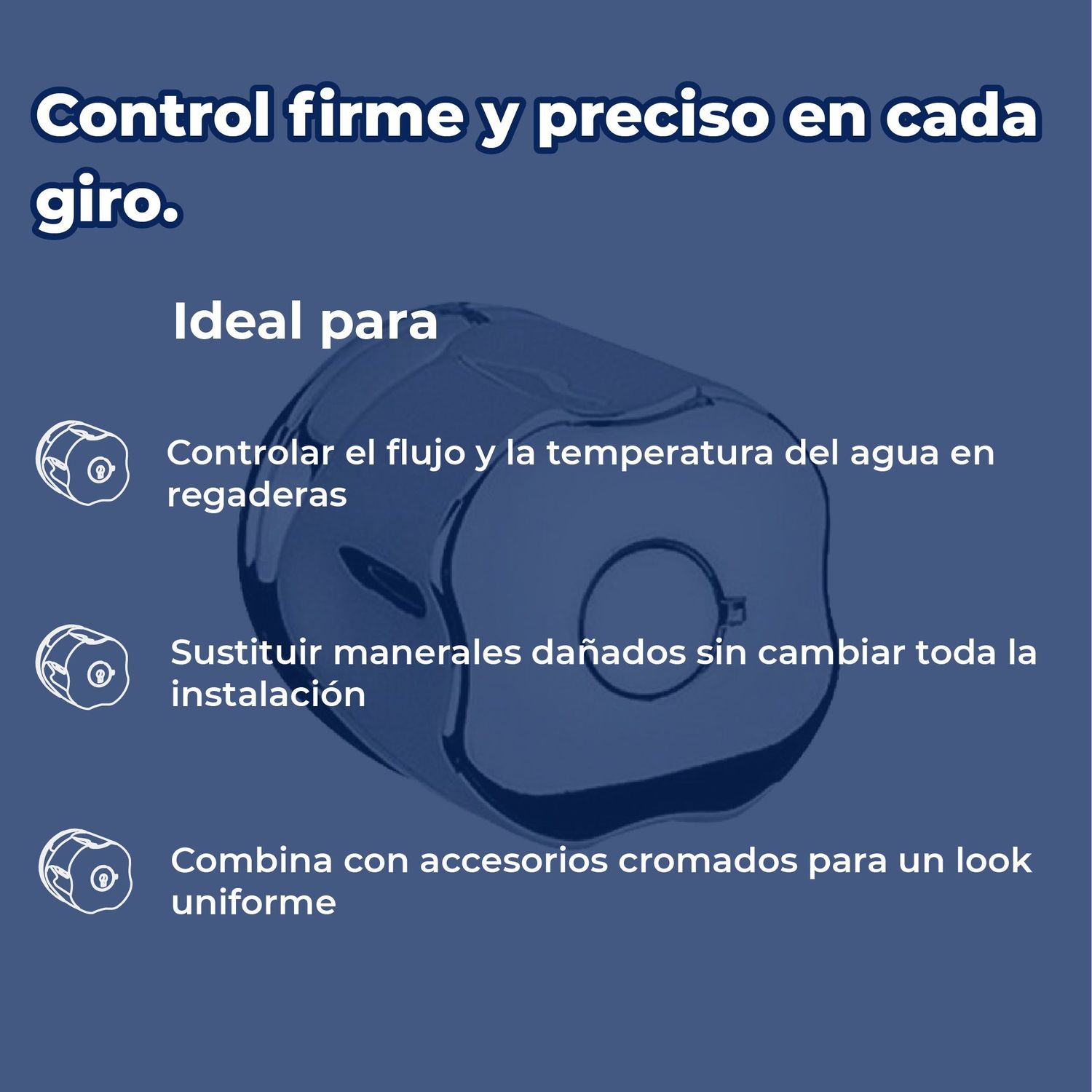 Llave Maneral Para Regadera Antea Helvex Cromo C-46