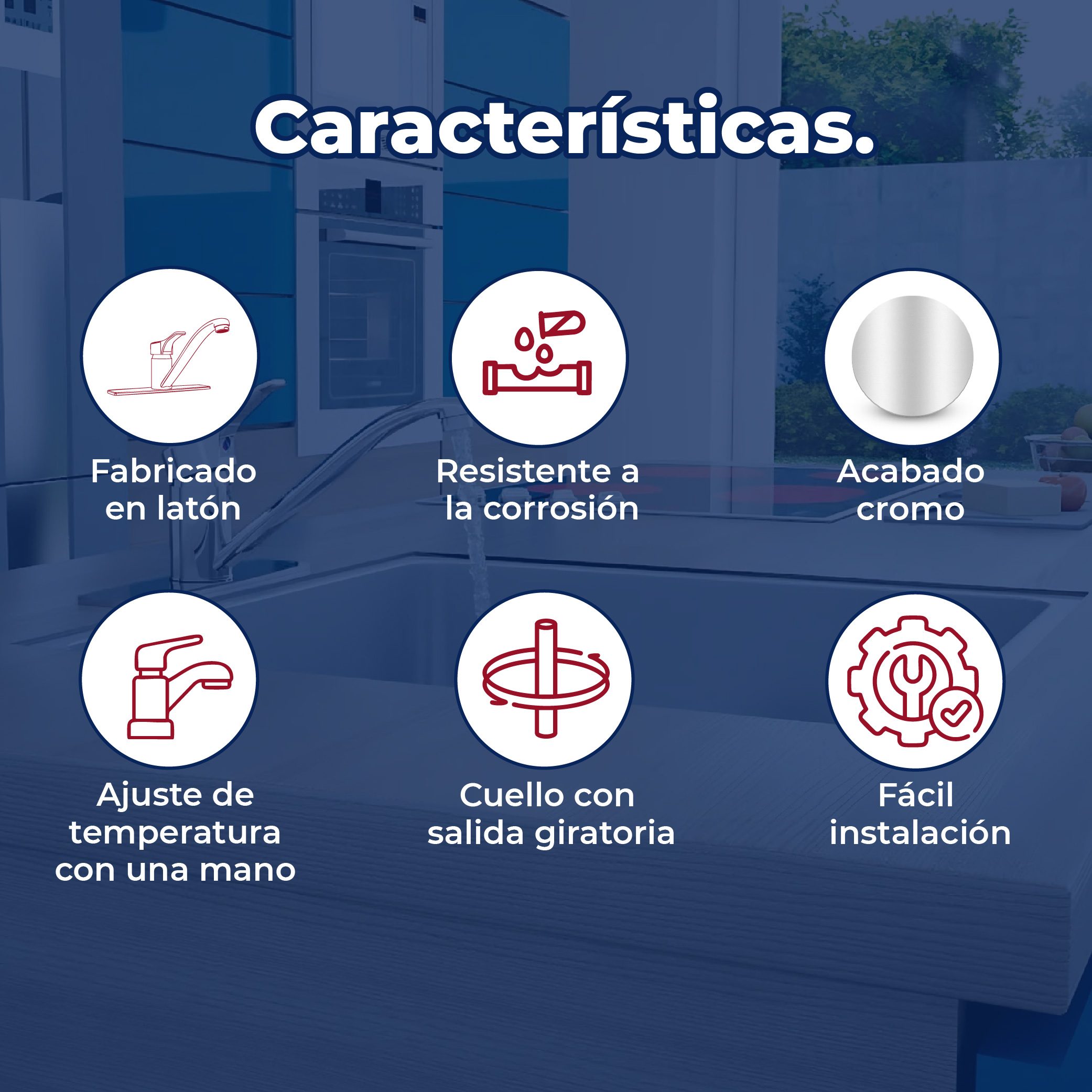 Llave Monomando Para Fregadero Helvex Novus E-34 Cromo