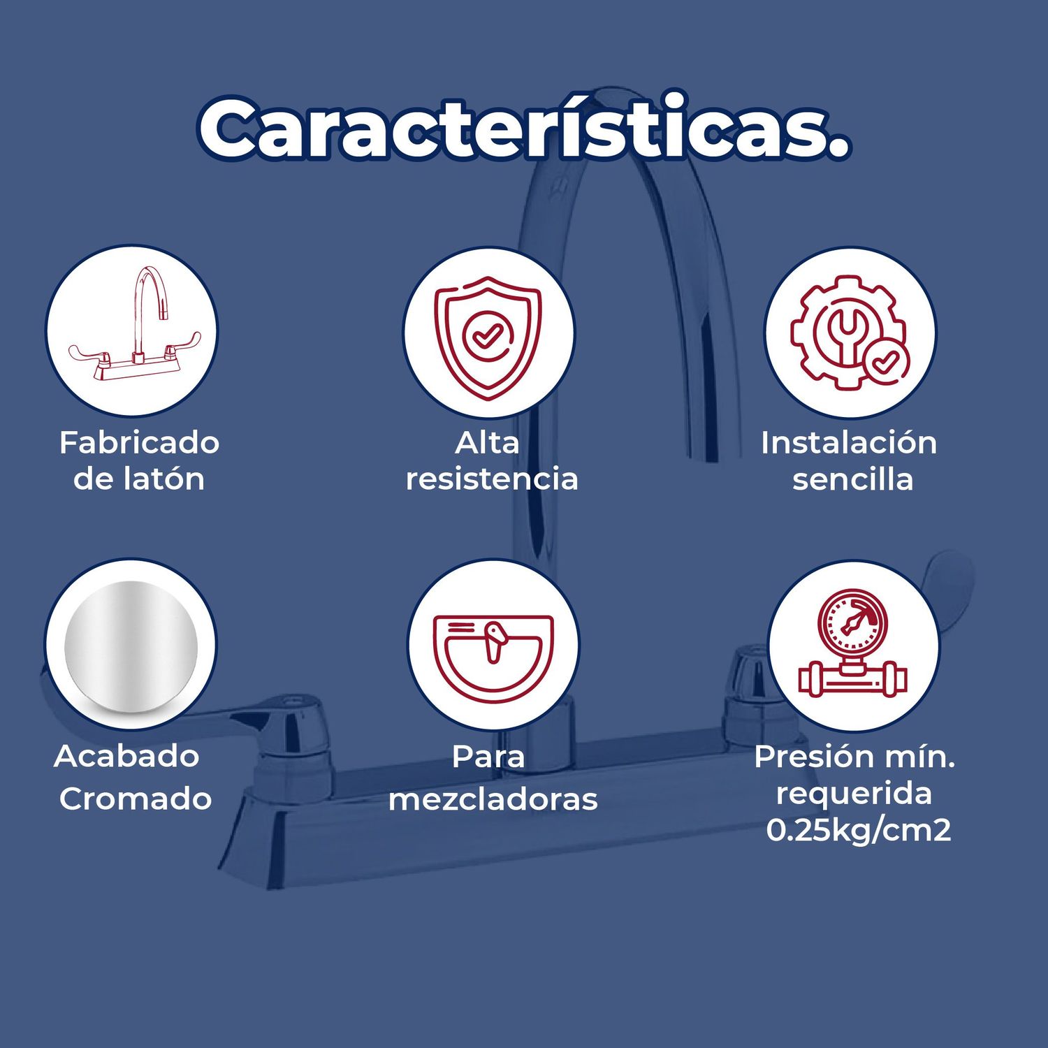 Llave Mezcladora Para Fregadero Helvex Flamingo Cromo HM-38