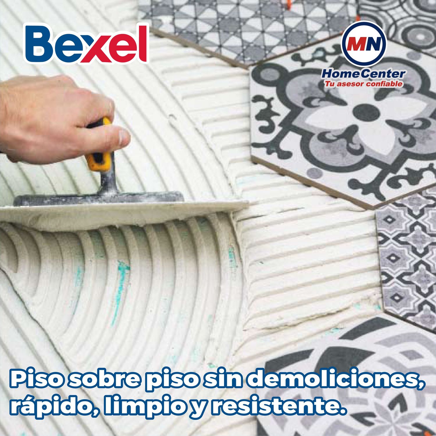 Adhesivo Piso/Piso Tráfico Intenso Bexel 10 kg Blanco