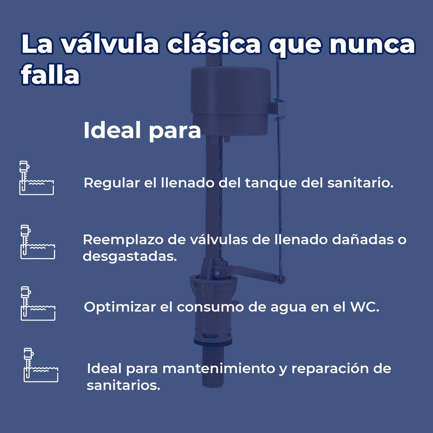 Válvula de Llenado clásica para Sanitario Fluidmaster 200AM133