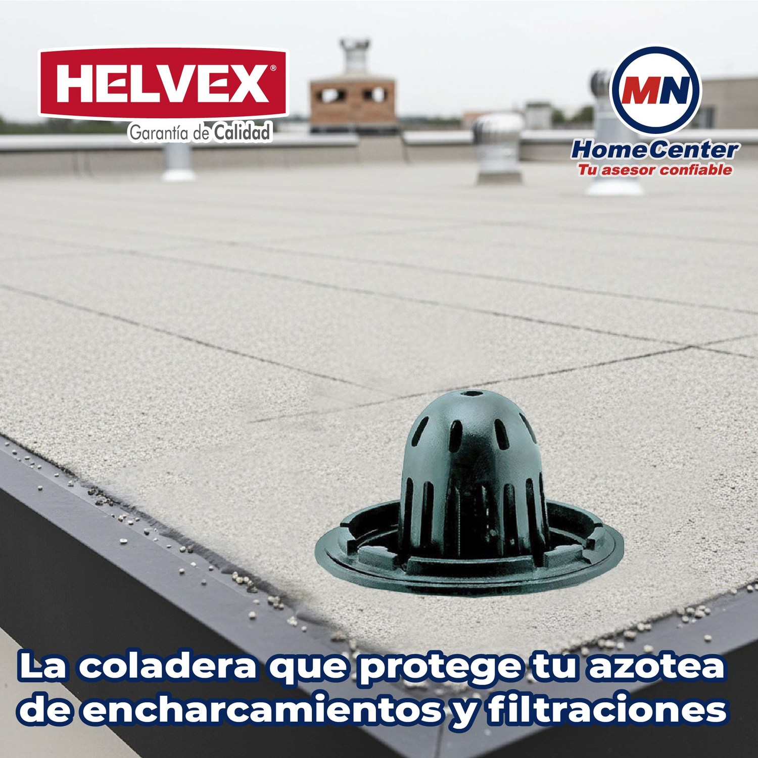 Coladera de Cúpula para Azotea Helvex 444