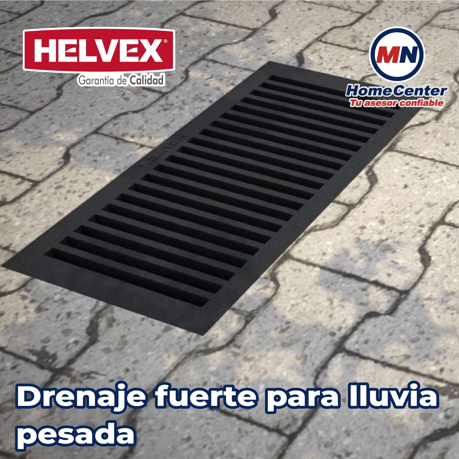 Coladera de Rejilla Rectangular Con Campana Helvex 2714