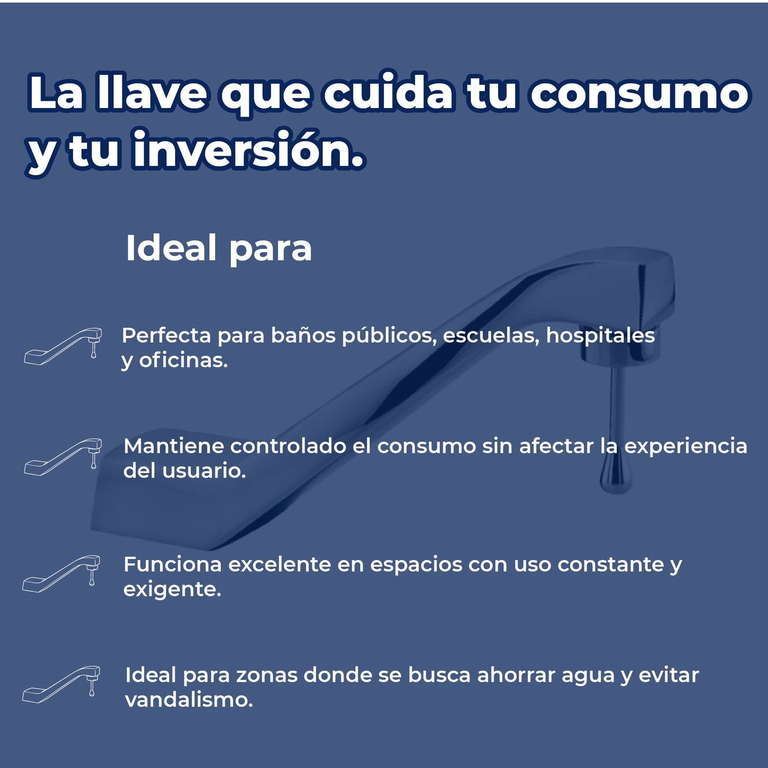 Llave Economizadora Helvex Seguro Antirrobo TV-105