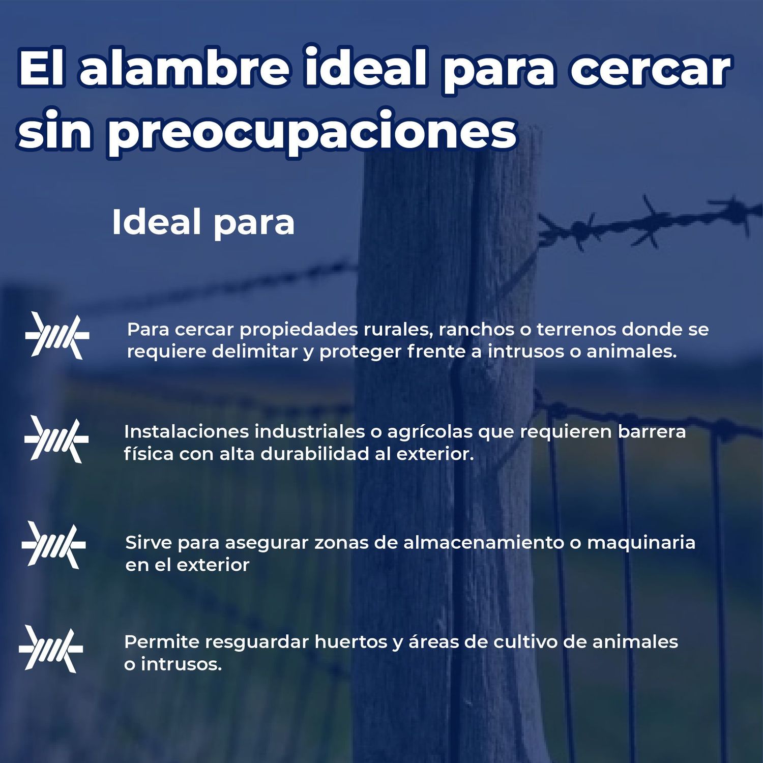 Alambre Púas Corcel III 4 Puntas Calibre 16.5