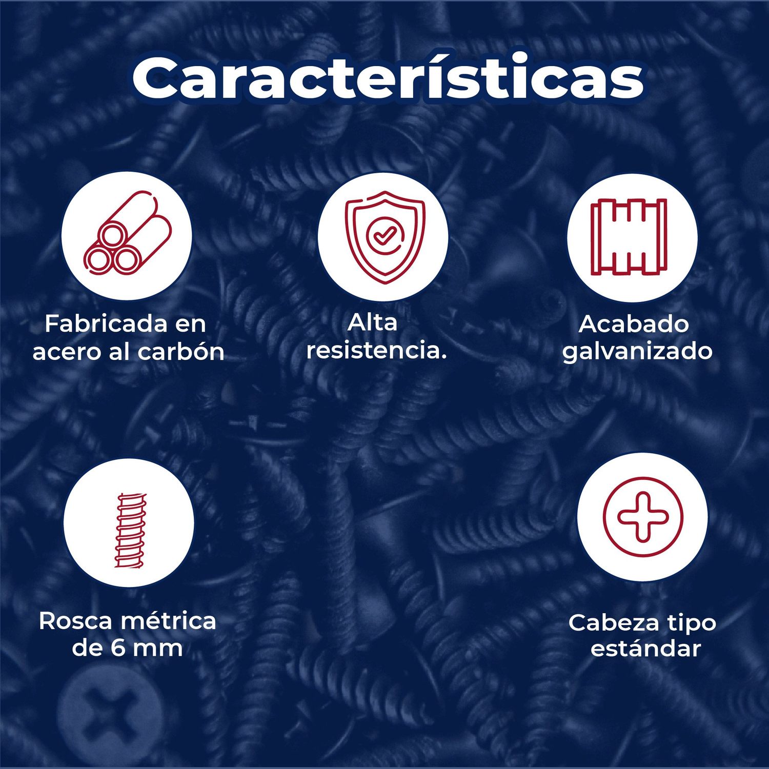 Tornillo Estándar 6 mm x 1 1/8 pulg