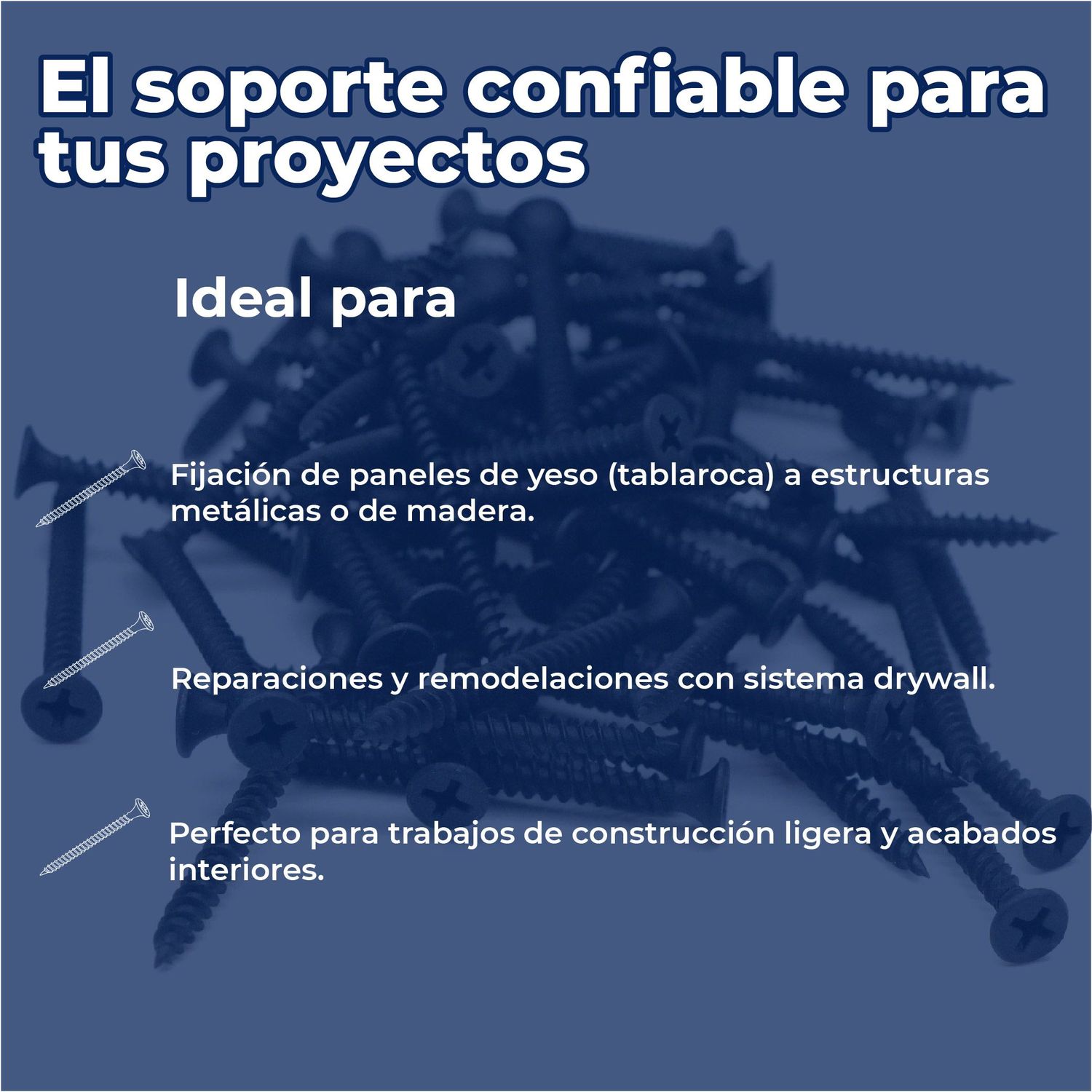 Tornillo Estándar 7 mm x 2 pulgadas Panel Rey (Precio por kilo)