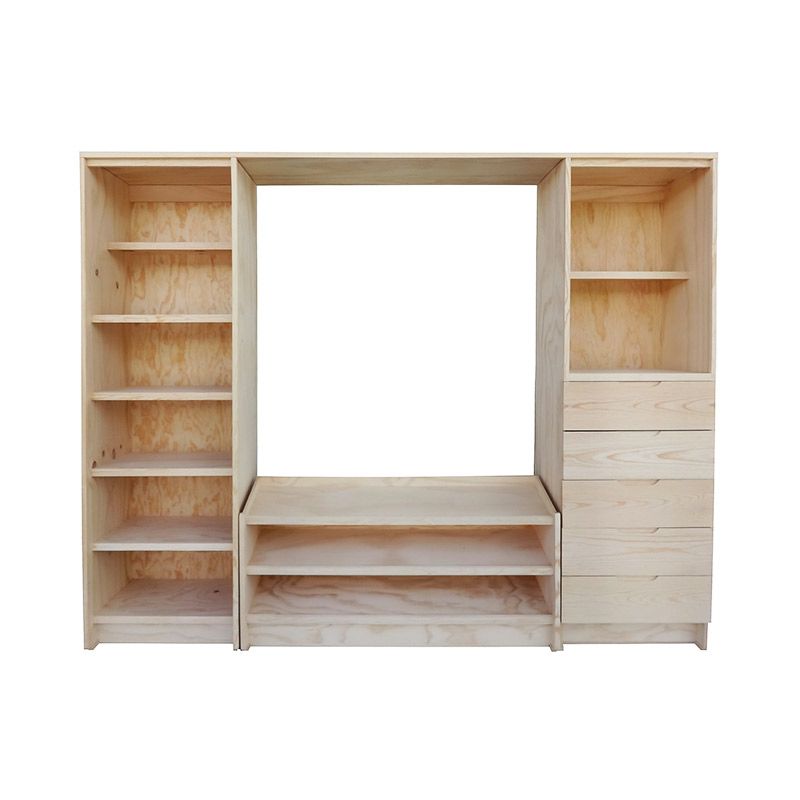 Paquete Closet Pino Cajonera Entrepañera 2.44 MTS