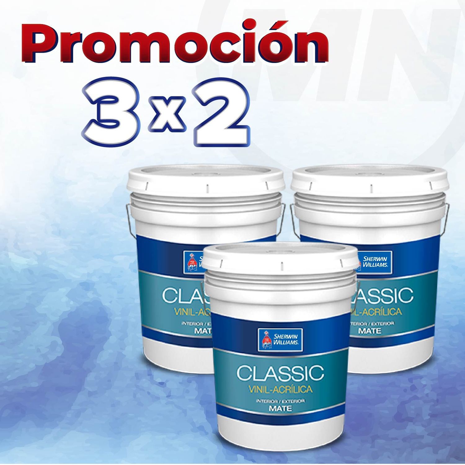 Paquete 3 X 2 Pintura Classic blanco 19 l