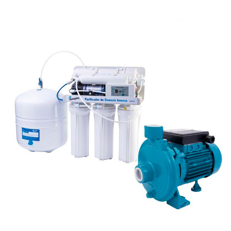 Paquete Osmosis Inversa Gratis Bomba Centrífuga 1HP Rotoplas