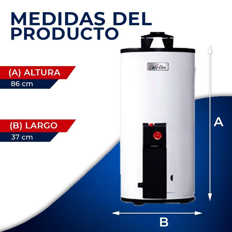 Calentador Deposito Trad 038 Lts Gas LP