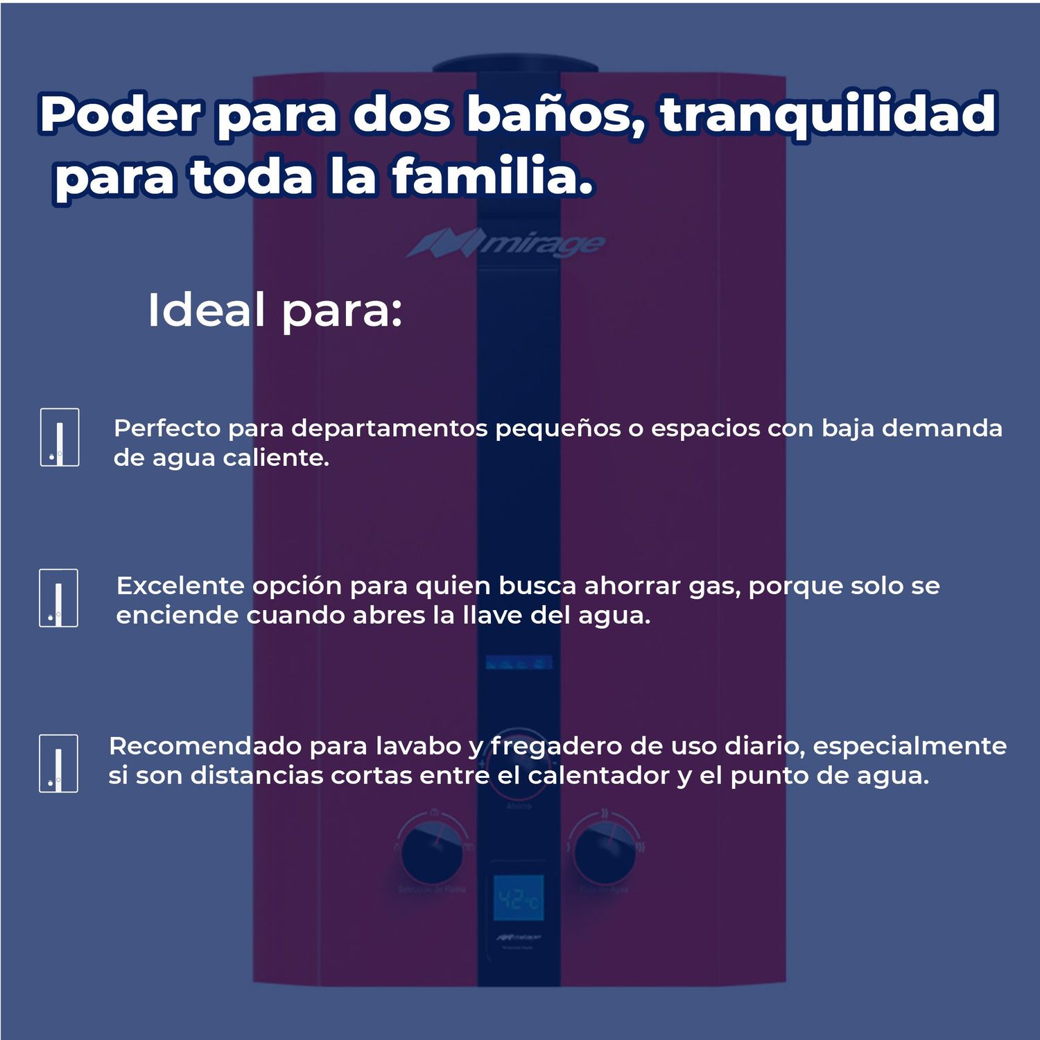 Calentador Paso 06 Lts Rojo Gas Nat Incluye Kit de Instalación