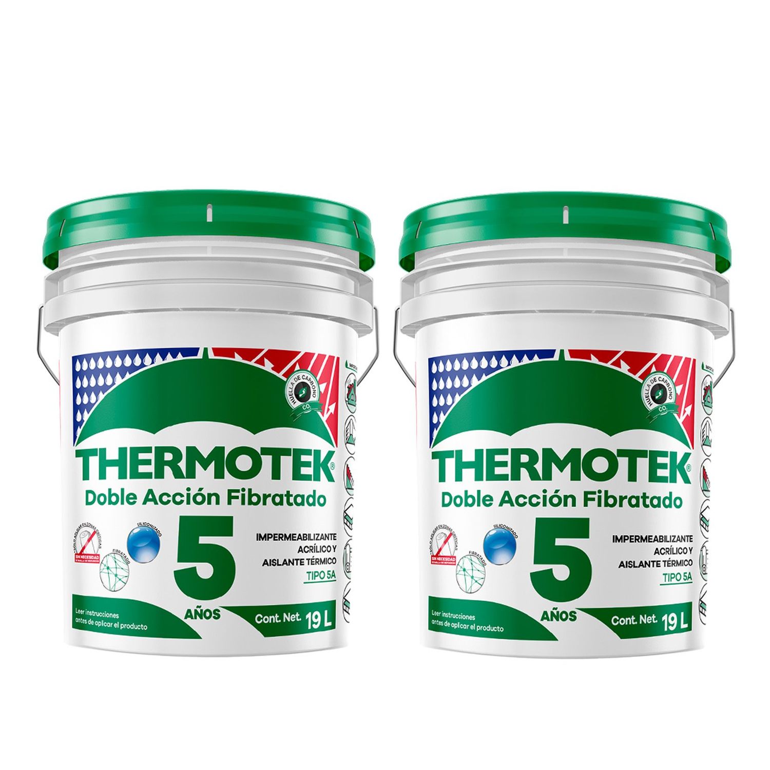 Paquete Thermotek 2 Cubetas Impermeabilizante