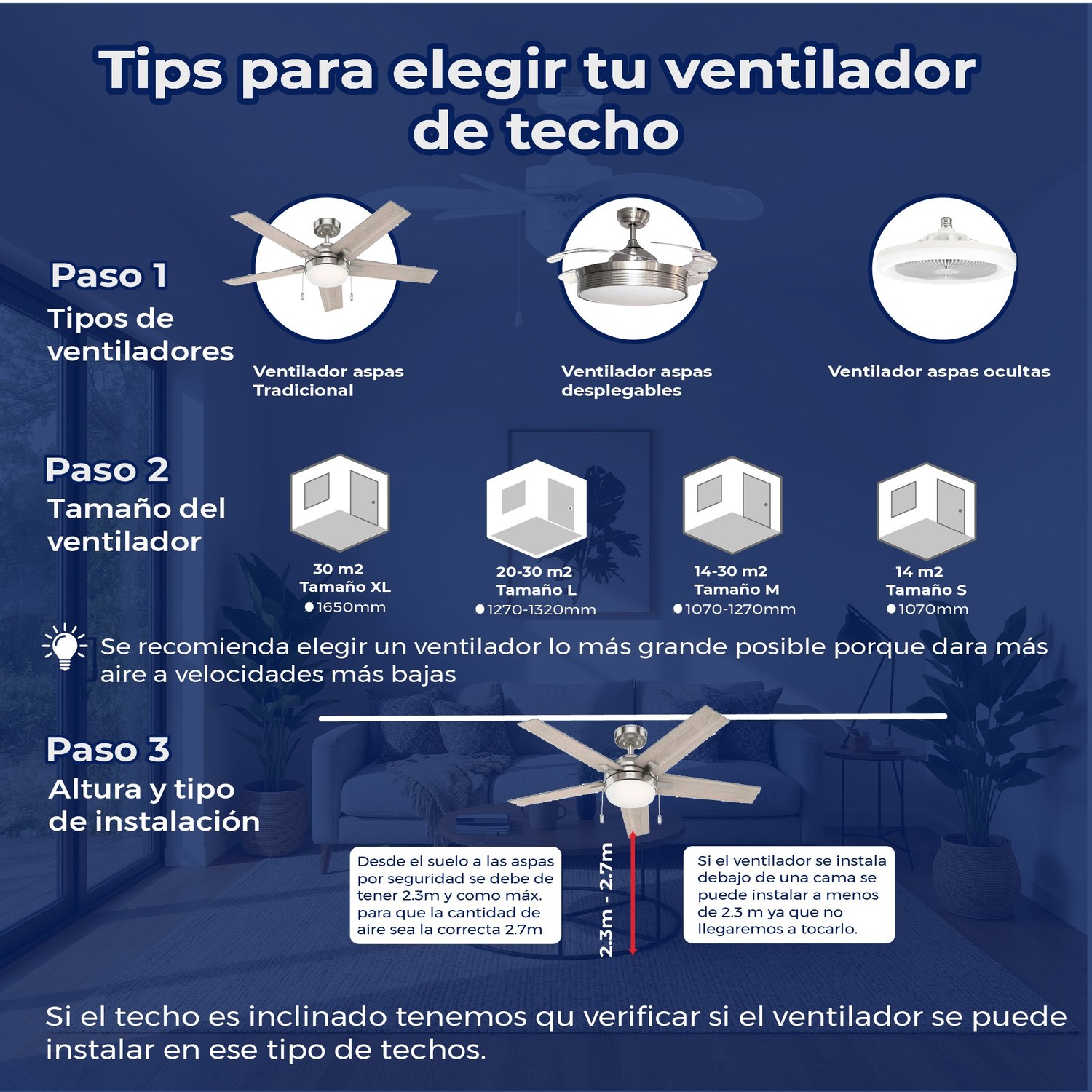 Paquete de 2 Abanicos FENIX Gris 56 Pulgadas